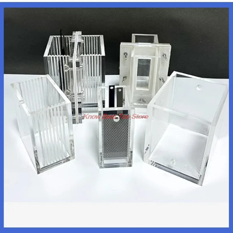 Acrylic Electrolytic Cell, Electrochemical Electrolysis Device for Wastewater Treatment, and Matching Electrodes.