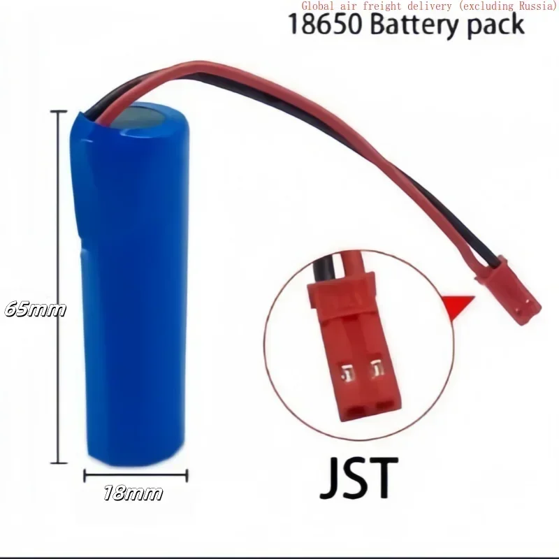 

3.7V 3.8Ah Lithium ion Rechargeable Battery 18650 (JST) Battery Used for RC Car Drift Rolling Self dumping Truck Remote Control