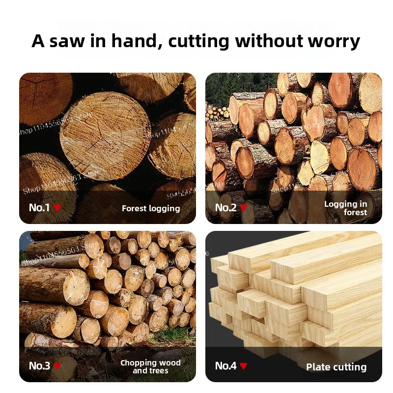 Cordless Chain Saw, Lithium Battery Handheld Wood Cutter for Home Use
