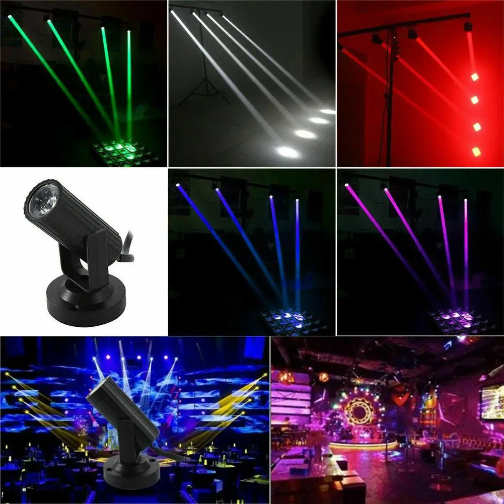 Mini LED Stage Spotlight leggero portatile angolo regolabile lampada Party Dance Floor RGB 1W Disco Dj Bar Ktv effetto di illuminazione