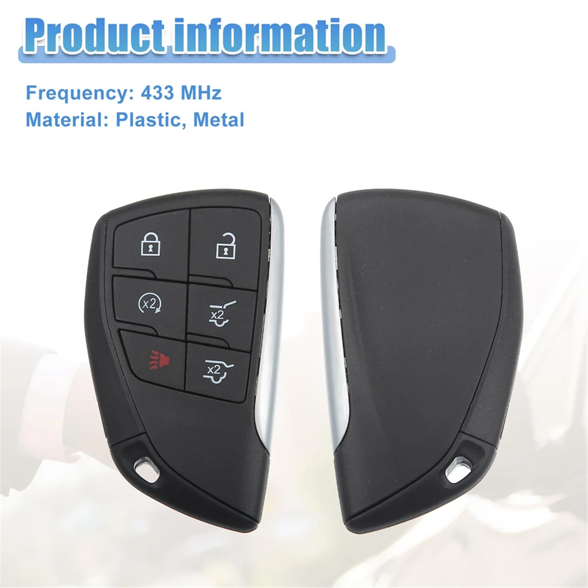 Smart Key Fob Remote for Chevrolet Suburban Tahoe YGOG21TB2 Keyless Entry Remote Control 49 Chip 6 Button 433 MHzJADD