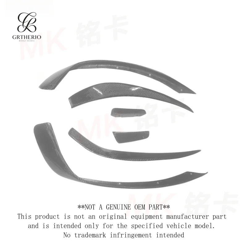 Suitable for Mercedes-Benz A-Class W176 A200 A260, carbon fiber front bumper wind deflector