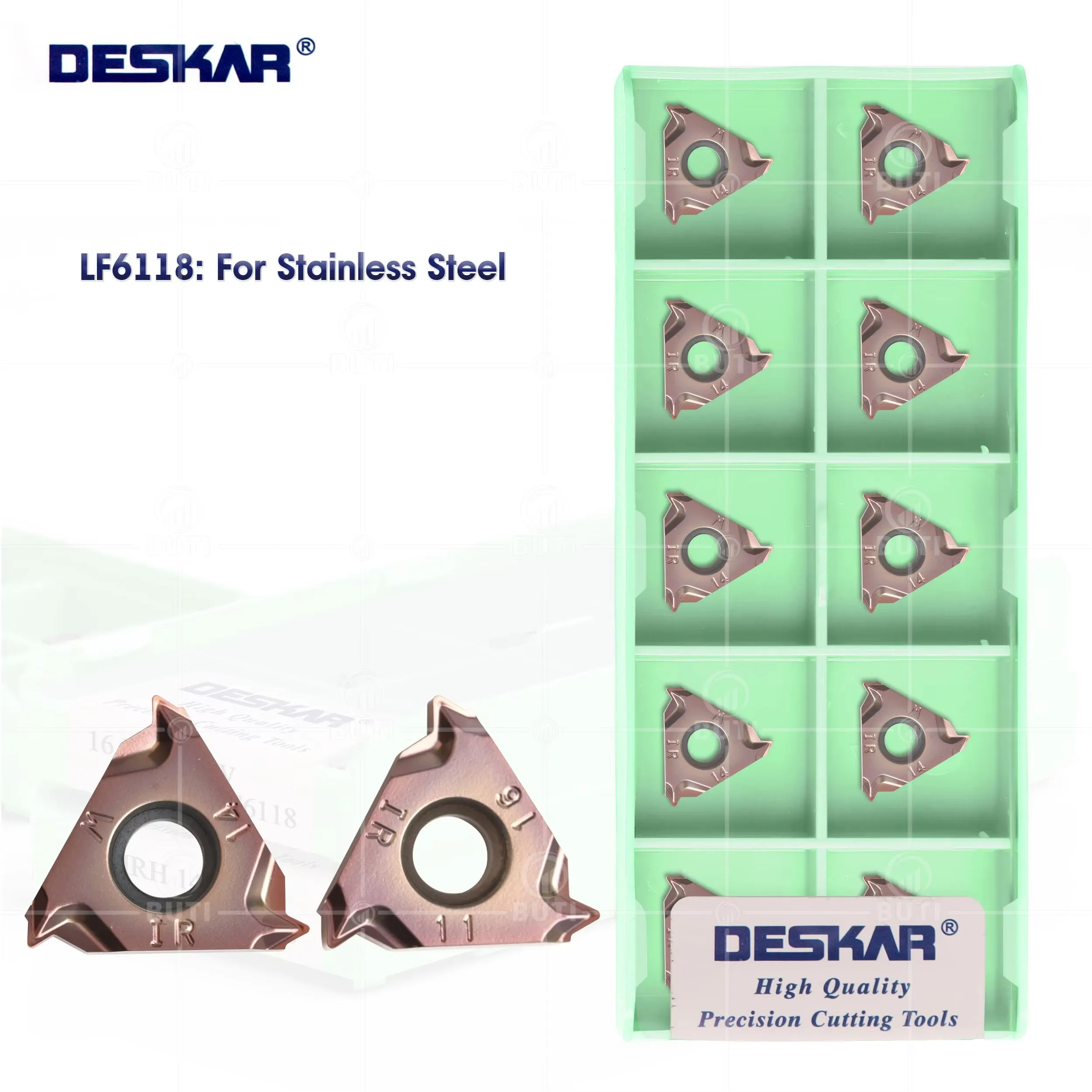 

DESKAR 100% Original 16IRH 11W 14W LF6118 CNC Lathe Threading Metal Turning Tools Blade Carbide Insert Cutting Cutters Material