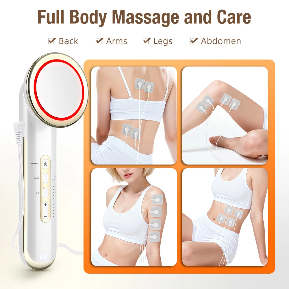 

Handheld EMS Ultrasonic Beauty Device Recharge Body Shaping Cellulite Massage Equipment Electric Fat Burner Skin Lifting
