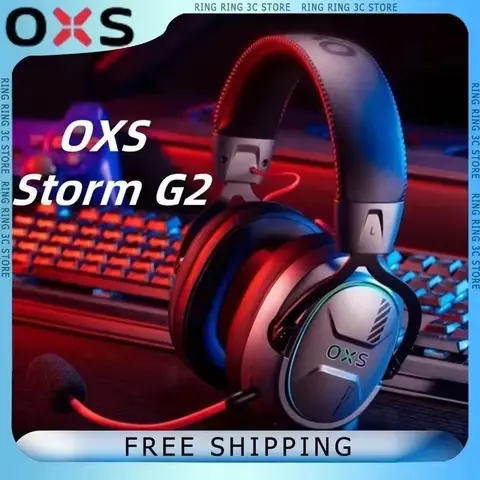 OXS Storm G2 Wireless HeadphonesTri-Mode Noise Reduction 7.1 Surround Sound Headset 50mm Full-Frequency Dynamic Custom Headset
