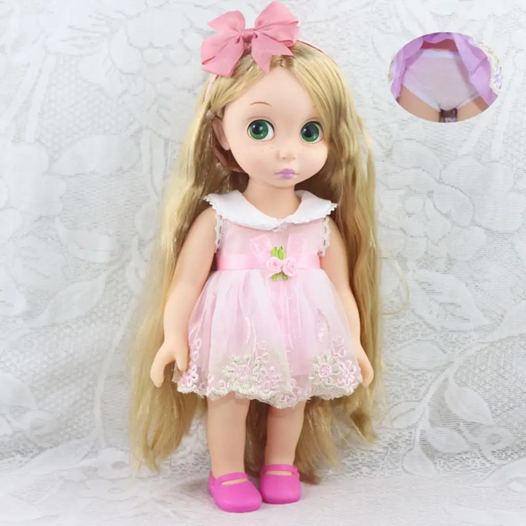 

Beautiful Doll Lace Dress Skirt Headband for 40cm 16 Inch Salon Dolls Outfits