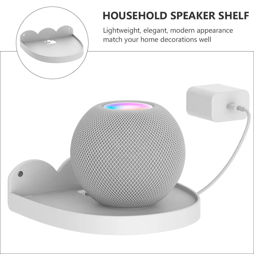 Multifunktionales Audio-Rack, weiß, Abs, 15 m Kabel, Wandmontage, Lautsprecherregal, Haushalt, elegant, praktisch, intelligenter Lautsprecher-Router