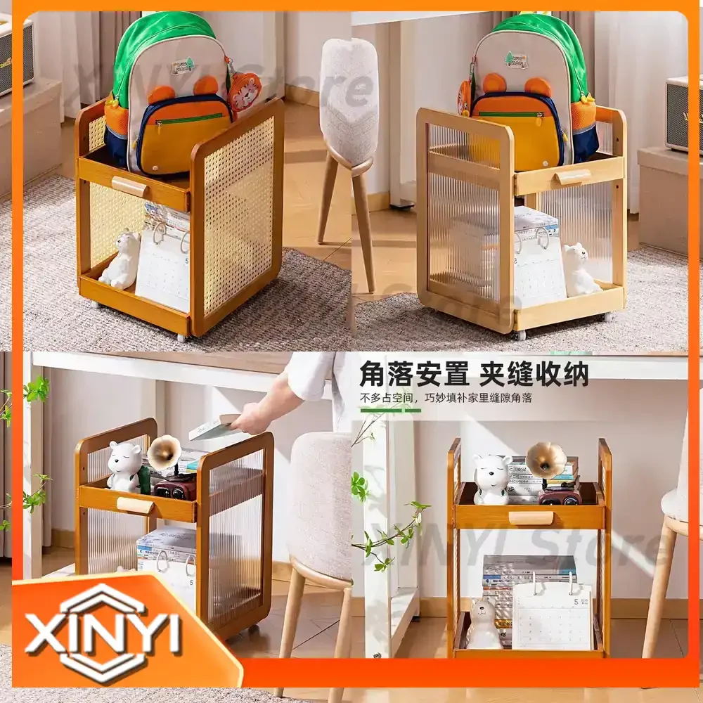 Multi-layer Household Floor Storage Rack for Sundries Snacks Narrow Trolley