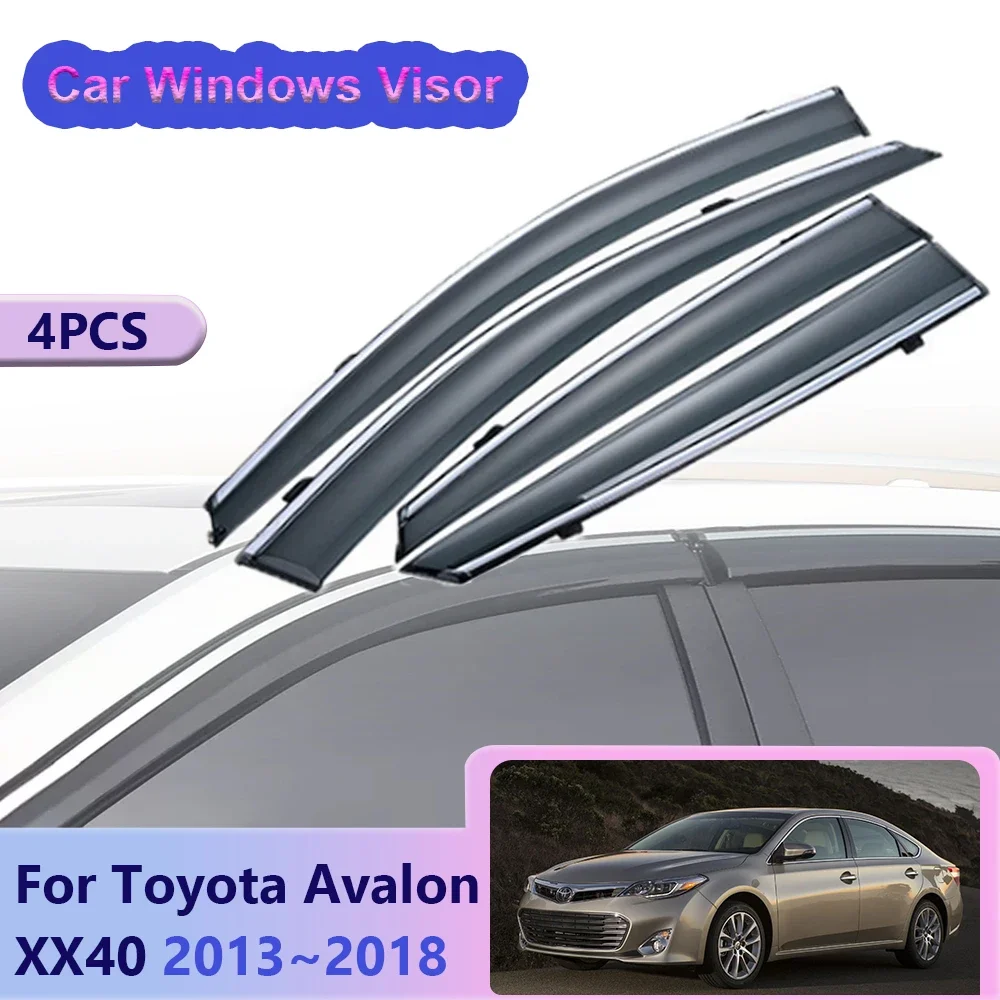 

Car Window Visor for Toyota Avalon XX40 XLE 2013~2018 Side Vent Smoke Cover Sun Rain Guard Deflector Awnings Shelter Accessories