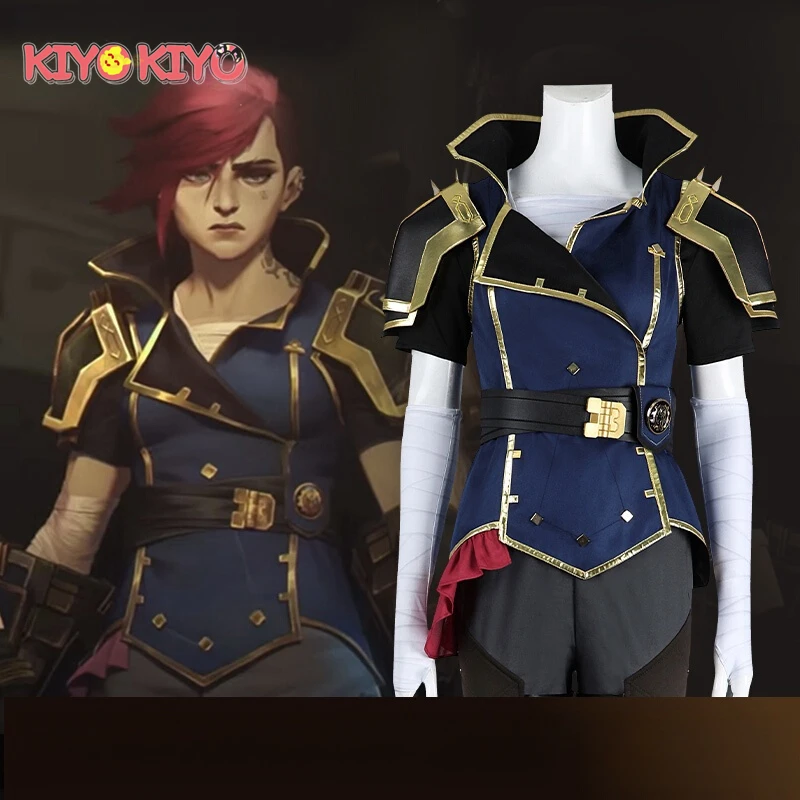 

KIYO-KIYO LOL Vi Cosplay Costume Game The Piltover Enforcer Vi Uniform Suit Female Halloween Costumes