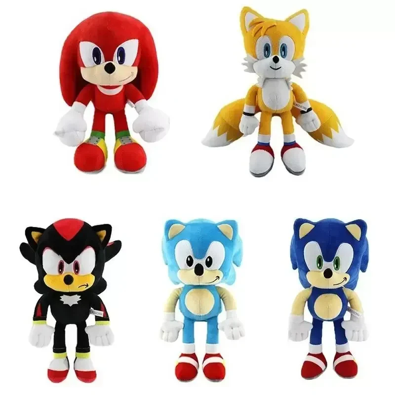 High Quality Anime Game Character Sonics Plush Toy Hedgehog Shadow Amy Doll Boy Girl Room Super Sonics Party Decoration Gifts
