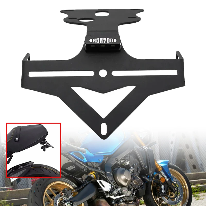 

For YAMAHA XSR900 XSR 900 2022-2023 Motorcycle Rear Fender Eliminator License Plate Frame Holder Bracket Tail Tidy w/ LED Light