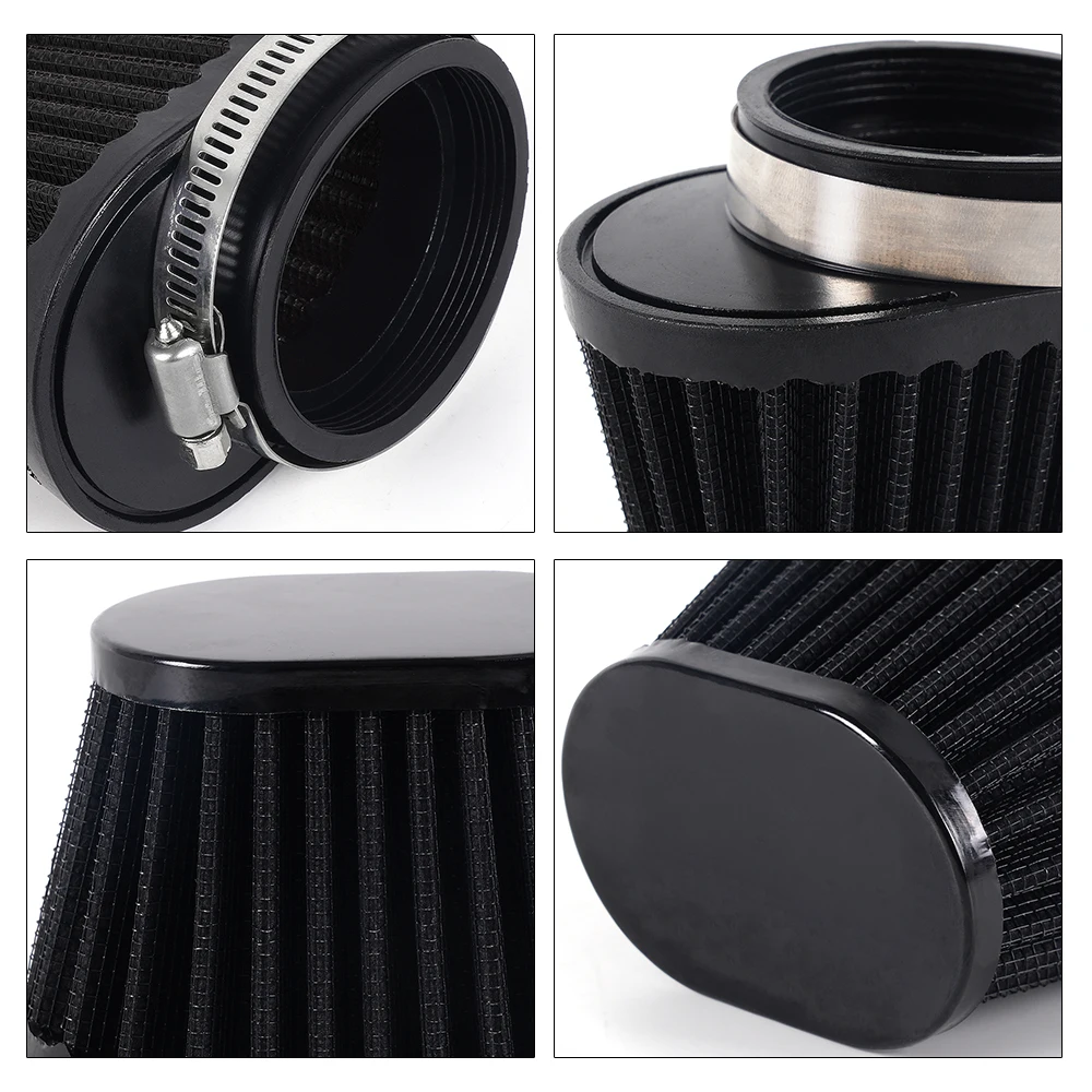 RASTP-Universal Air Filter 51mm/55mm/60mm Cleaner Oval Round Tapered Cone Clamp for Most Motorcycle RS-OFI100