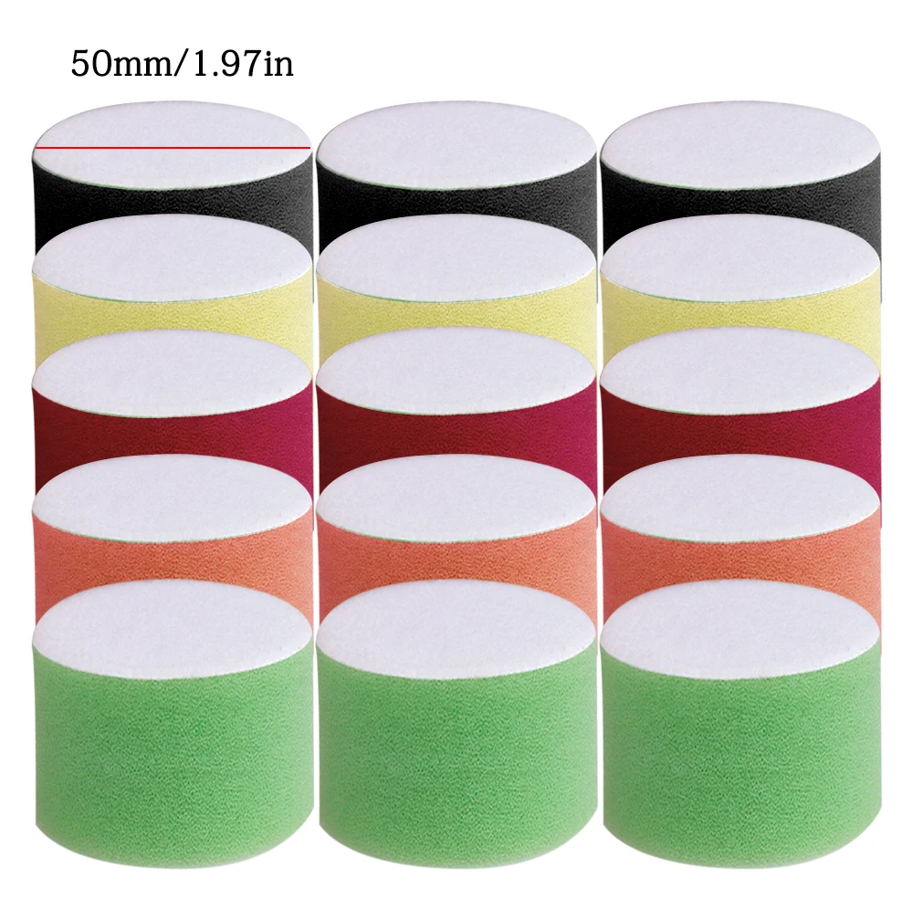 16Pcs 2" 50mm Buffing Sponge Polishing Pad Kit for Air Sander Car Buffing Waxing Car Cleaning Tools ﻿ image 3