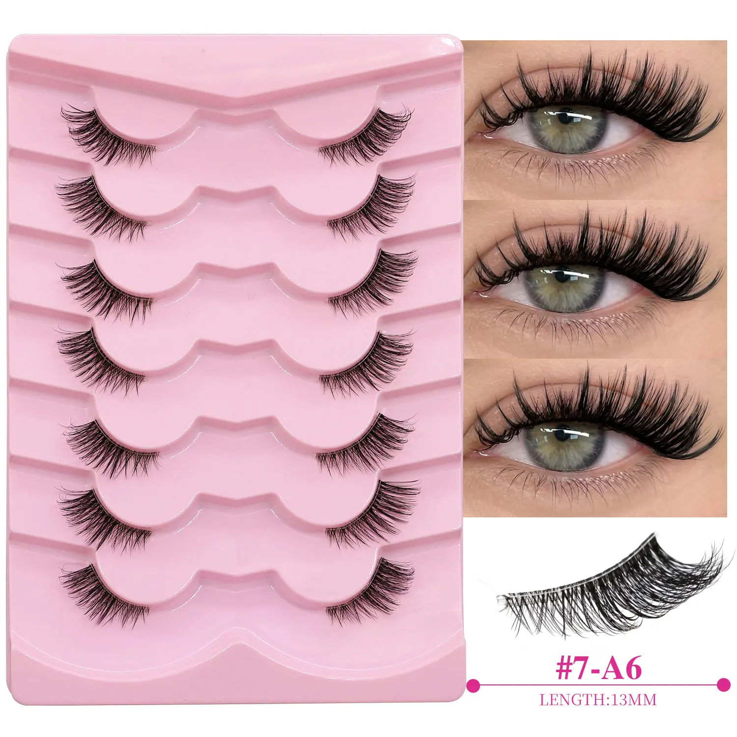 False Eyelashes Half Lashes, Cat Eye Look