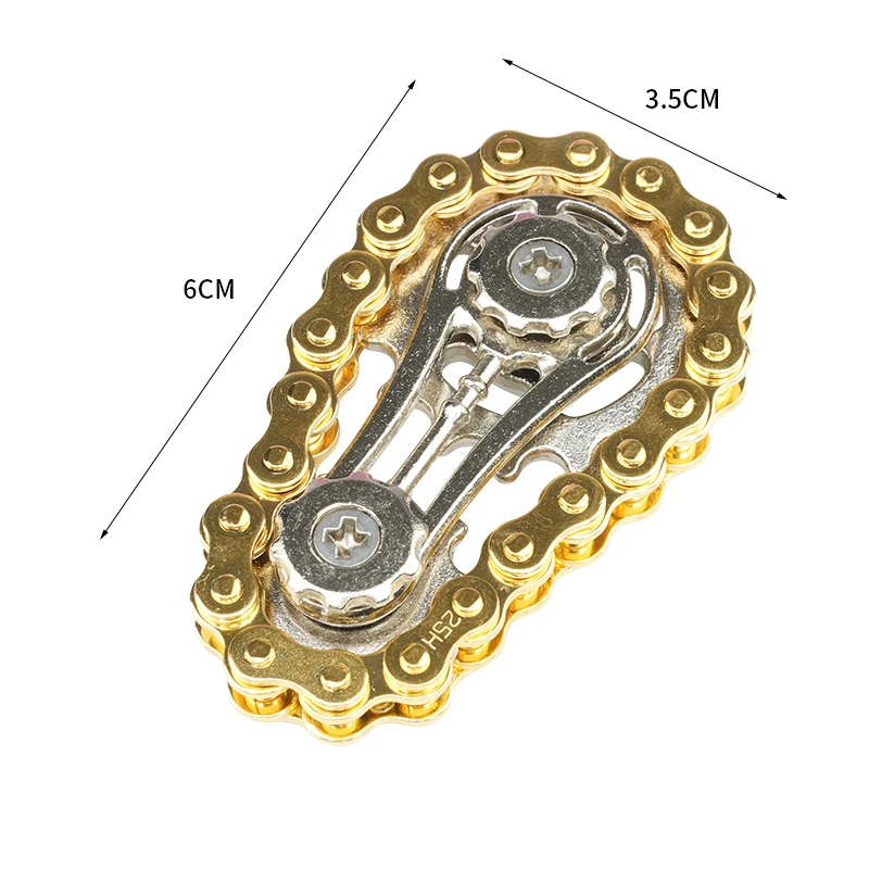 Pignons volant d'inertie gyroscope Fidget Spinner anti-stress anxiété chaînes de vélo en métal EDC Spinner Fidget jouets pour bureau adulte