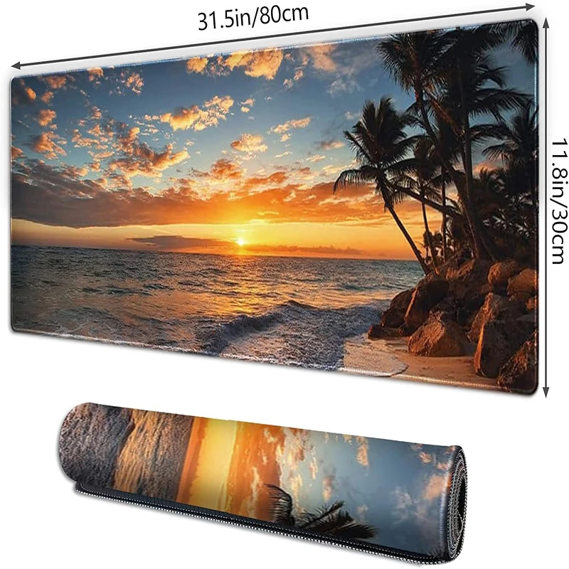 400x900mm HD Print Rubber Mouse pad landscape mountain sunset cartoon Mouse Pad XXL Extended Pad Mouse Computer Non-slip Carpet