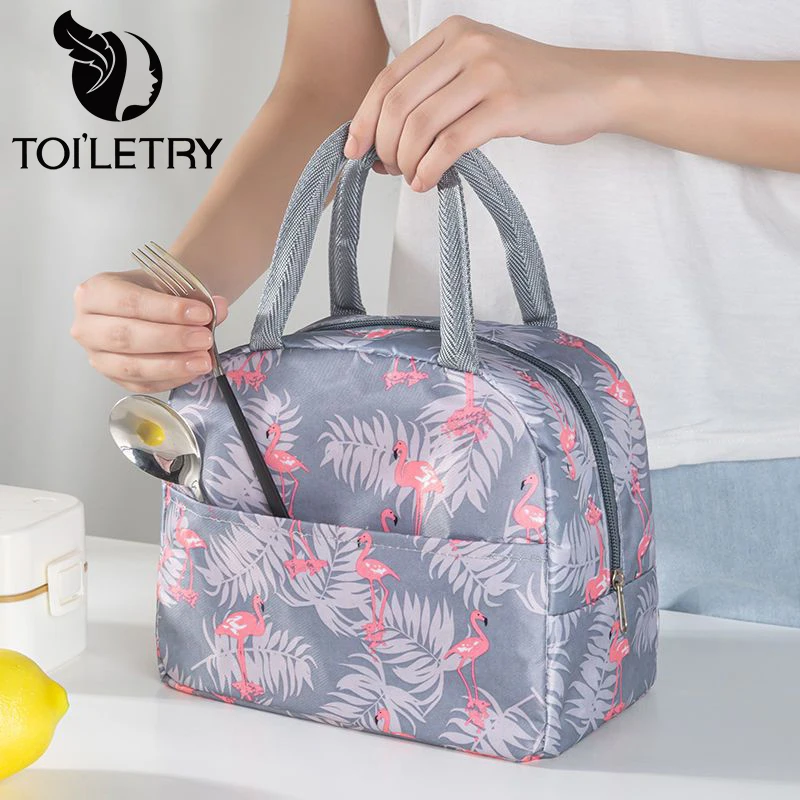 

Toiletry Insulated Lunch Bags Cartoon Thermal Heat Lunch Tote Picnic Food Preservation Bag Cooler Ice Pack Lunch Box Storage Bag