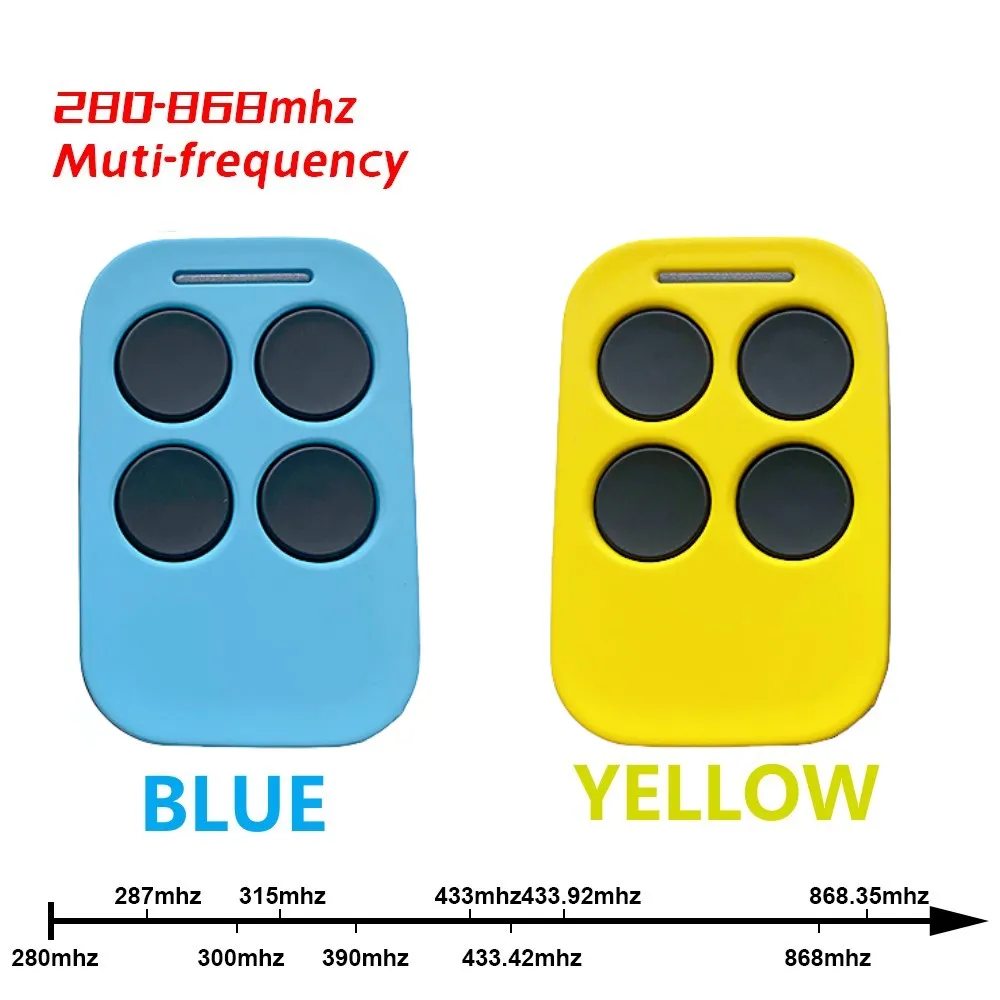 Self-copy Multi Frequency 280 to 868 MHz 4 in 1 Garage Remote Control Duplicator Keychain Barrier Rolling Code Grabber Gate Door