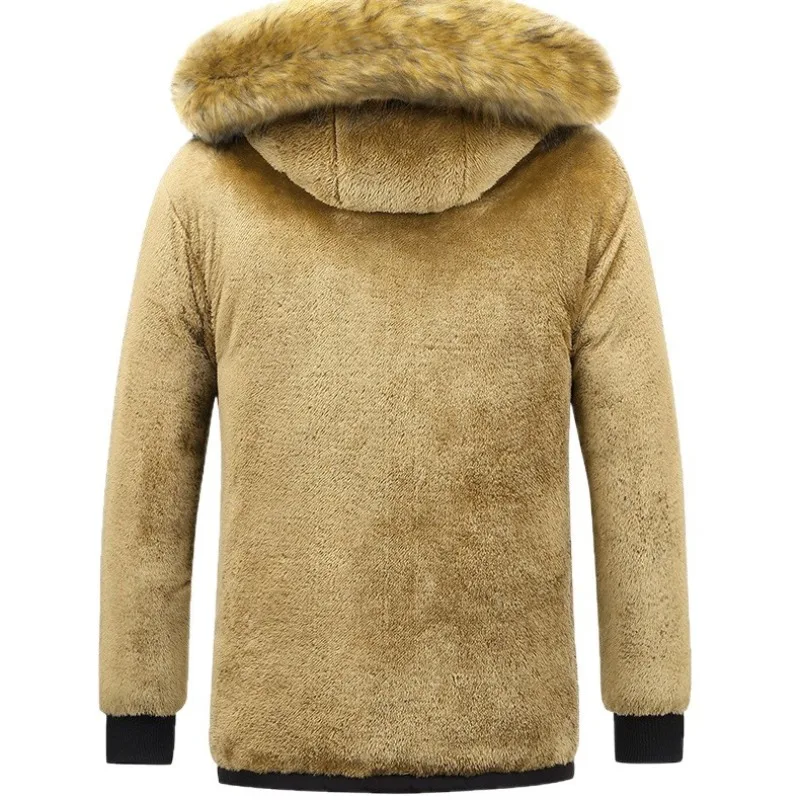 Elderly Cotton-padded Clothes Men's Cotton-padded Clothes Winter New Piled Thickened Warm Cotton-padded Jacket Medium and Long