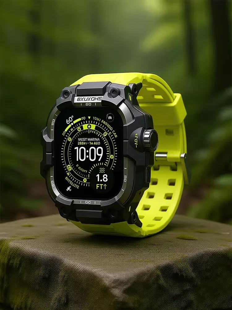 Pasek taktyczny do Apple Watch Ultra 2 3, opaska 49mm serii 11 10 9 8 7 SE 46mm 45mm 44mm, bransoletka + etui, paski do iWatch
