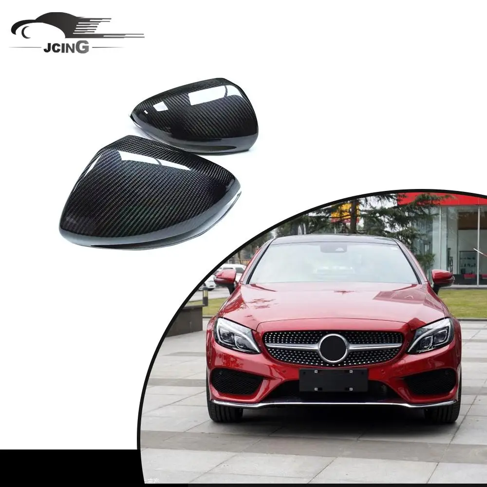 

RHD DRY Carbon Fiber Side Rearview Mirror Cover Trim For Mercedes Benz C E S CLS GLC Class W205 W213 Car Accessories