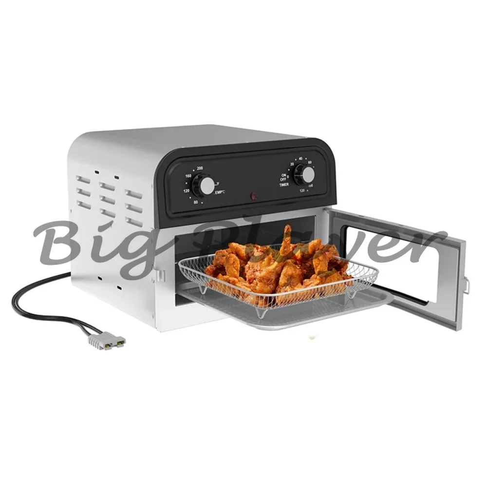 12V Portable Air Fryer Oven 300W - Compact DC Convection Oven for RV Camping and Truck Road Trips