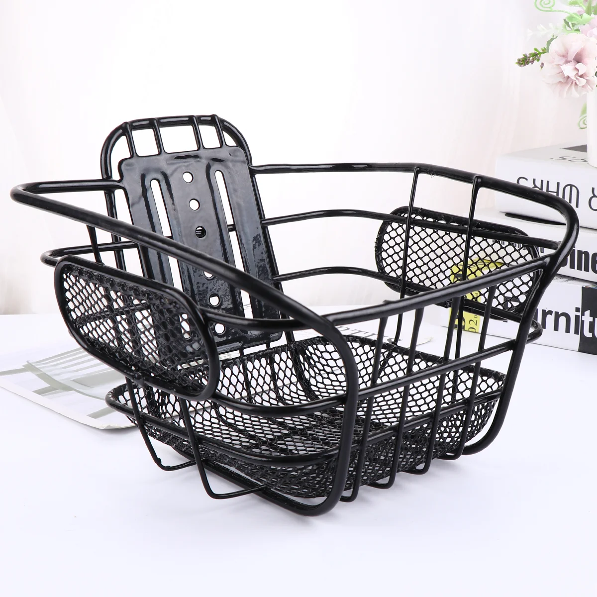 Basket Electric Dirtbike Storage Net Steel Wire Container Hanging Child Accessories