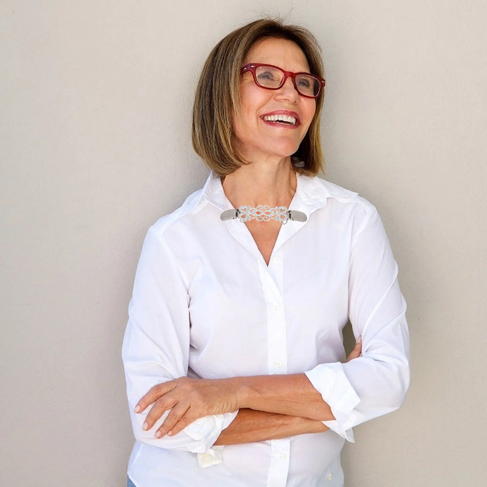 

6Pcs Vintage Sweater Clasp Brooch Lightweight Cardigan Clip Shawl Clip Elegant Sweater Clasp Metal Brooch Pin