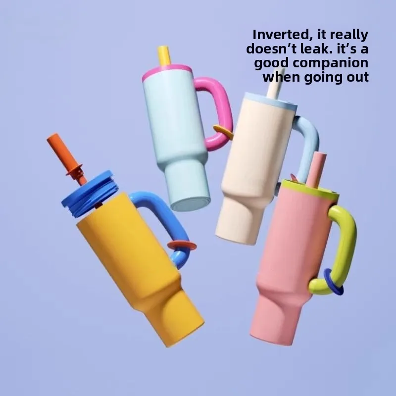 

Изолированная чашка из нержавеющей стали 304 с ручкой дофамина, портативный термос большой емкости, автомобильная кружка