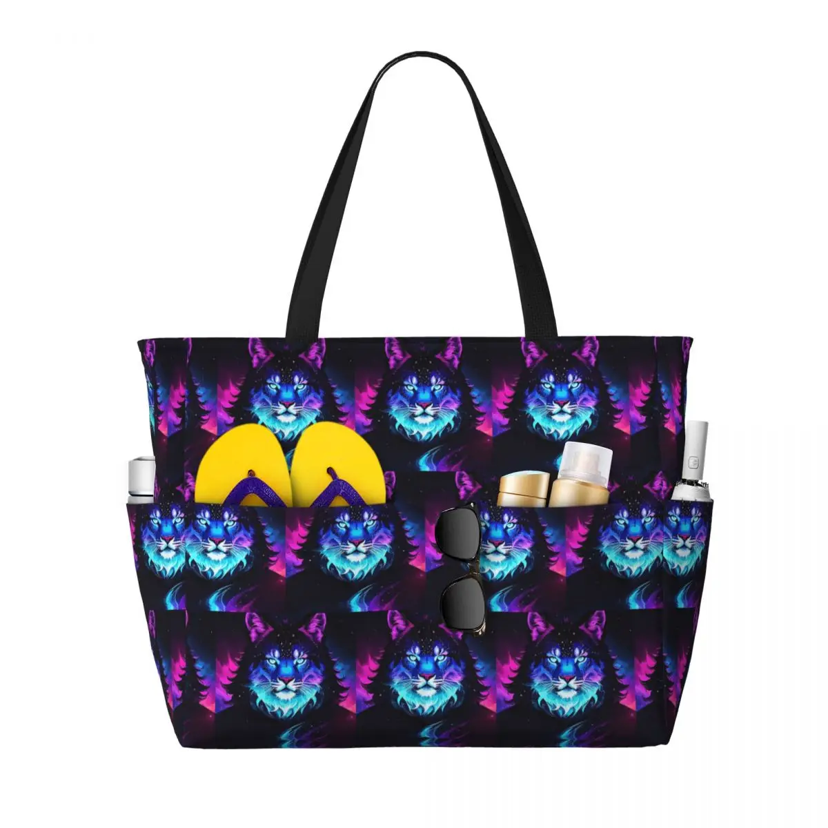 bolsa-de-praia-grande-feminina-com-estampa-de-tigre-neon-espacial-lobo-e-leao-para-esportes-academia-yoga-viagem-e-fitness