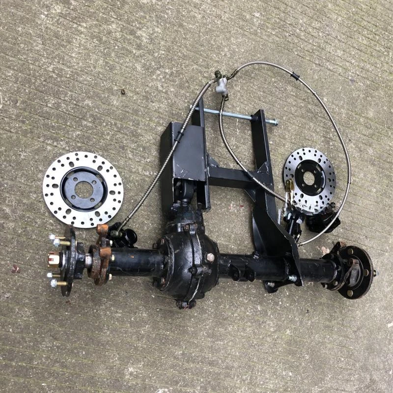 Two-wheel modified three-wheel four-hole motorcycle, beach car, go-kart shaft transmission, rear axle differential rear axle imp