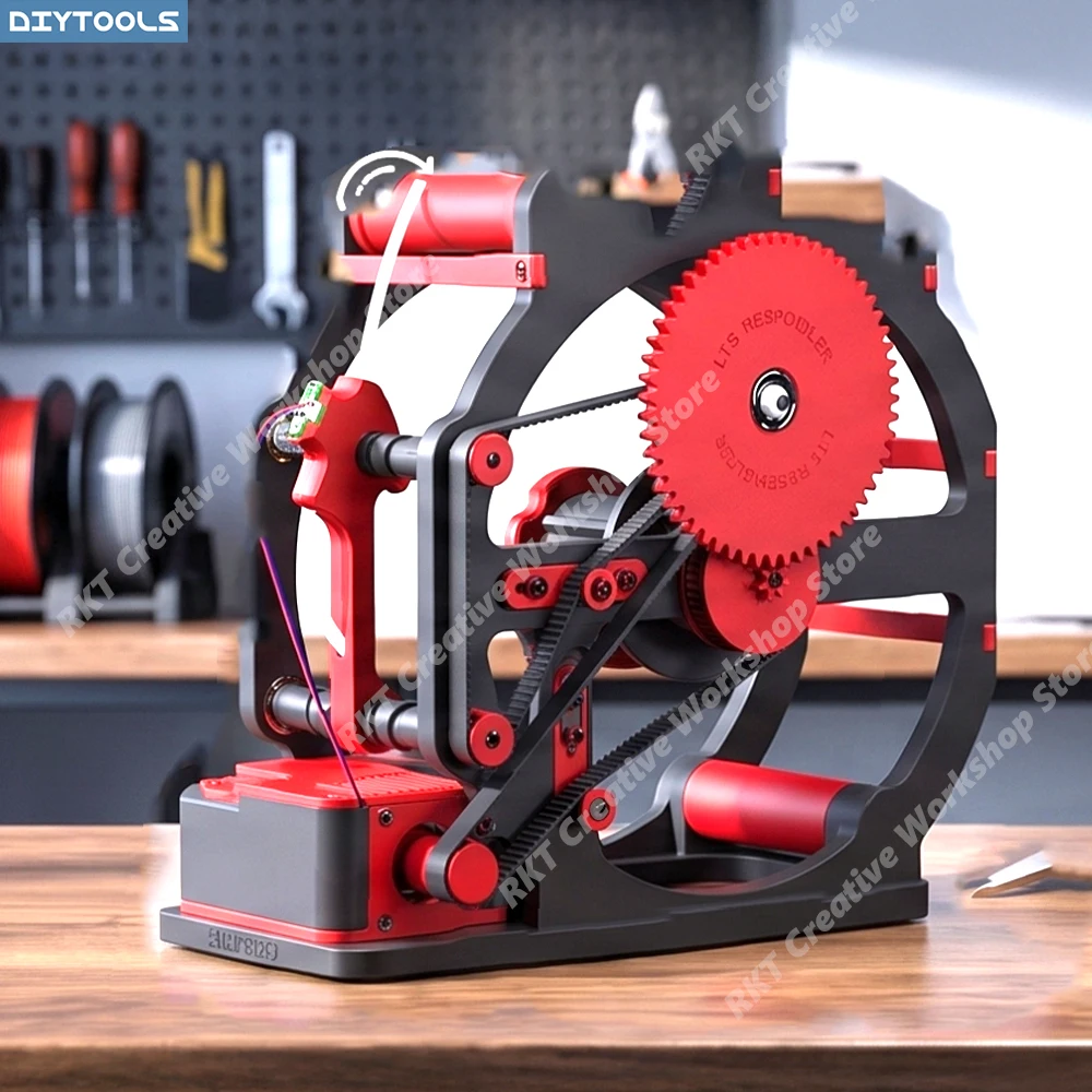 3D Printer Filament Respooler Automatic Winding Machine, Smart Filament Rewinder with Auto Stop Sensor, 1-3kg Filament Spool Rew