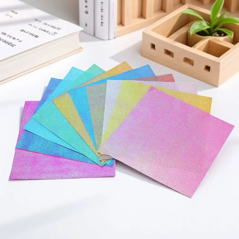 100 قطعة من أوراق الورق المتلألئة لصياغة مربعات قزحي الألوان 15 سنتيمتر 10 ألوان مثالية لمشاريع الديكور المدرسية ذاتية الصنع والحرف اليدوية