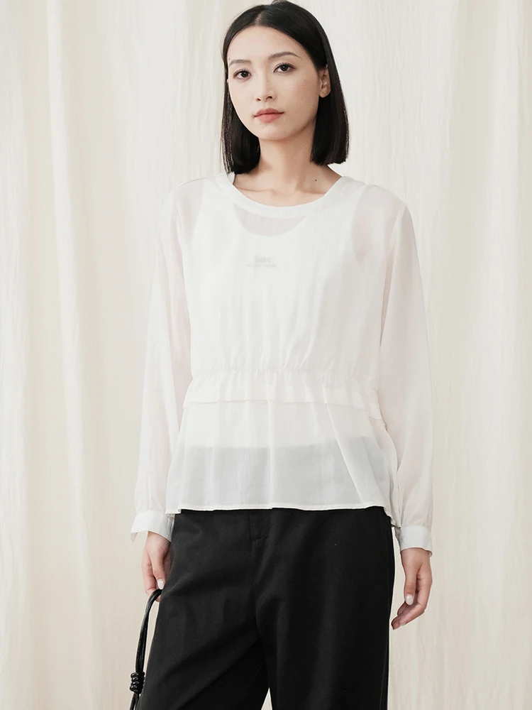 

Bukhara Original Women's Long Sve Crew Ne irt New Autumn 2025 Lycocell Fiber Skin-friendly Breathable Loose Fit