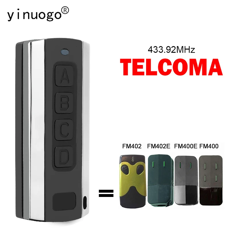 

TELCOMA FM400 FM400E FM402E FM402 Clone Garage Door Remtoe Control 433.92MHz Garage Door Opener Copy