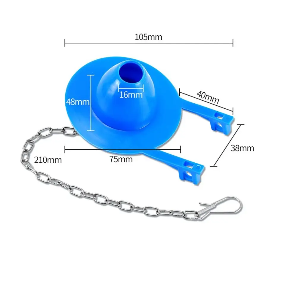 QOOWFEANIG 2-Pack Universal Toilet Flapper – 2-Inch PVC Flapper With Stainless Steel Chain, Fits Most Flush Valves, Water-Saving, Easy 2-Minute Install