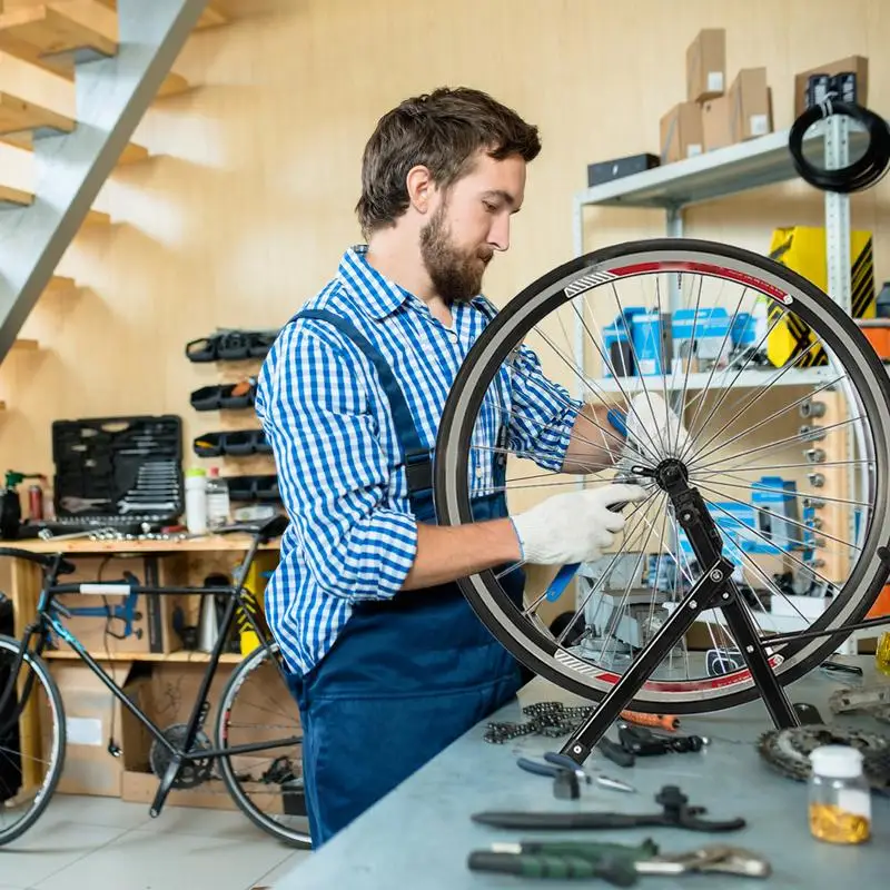 

Truing Stand Aluminum Alloy Heavy-Duty Bicycles Wheel Repair Rack Multi-functional Alignment & Balancing Tools For Family