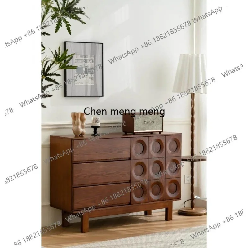 

Solid wood chest living room household small apartment modern simple light luxury, side cabinet