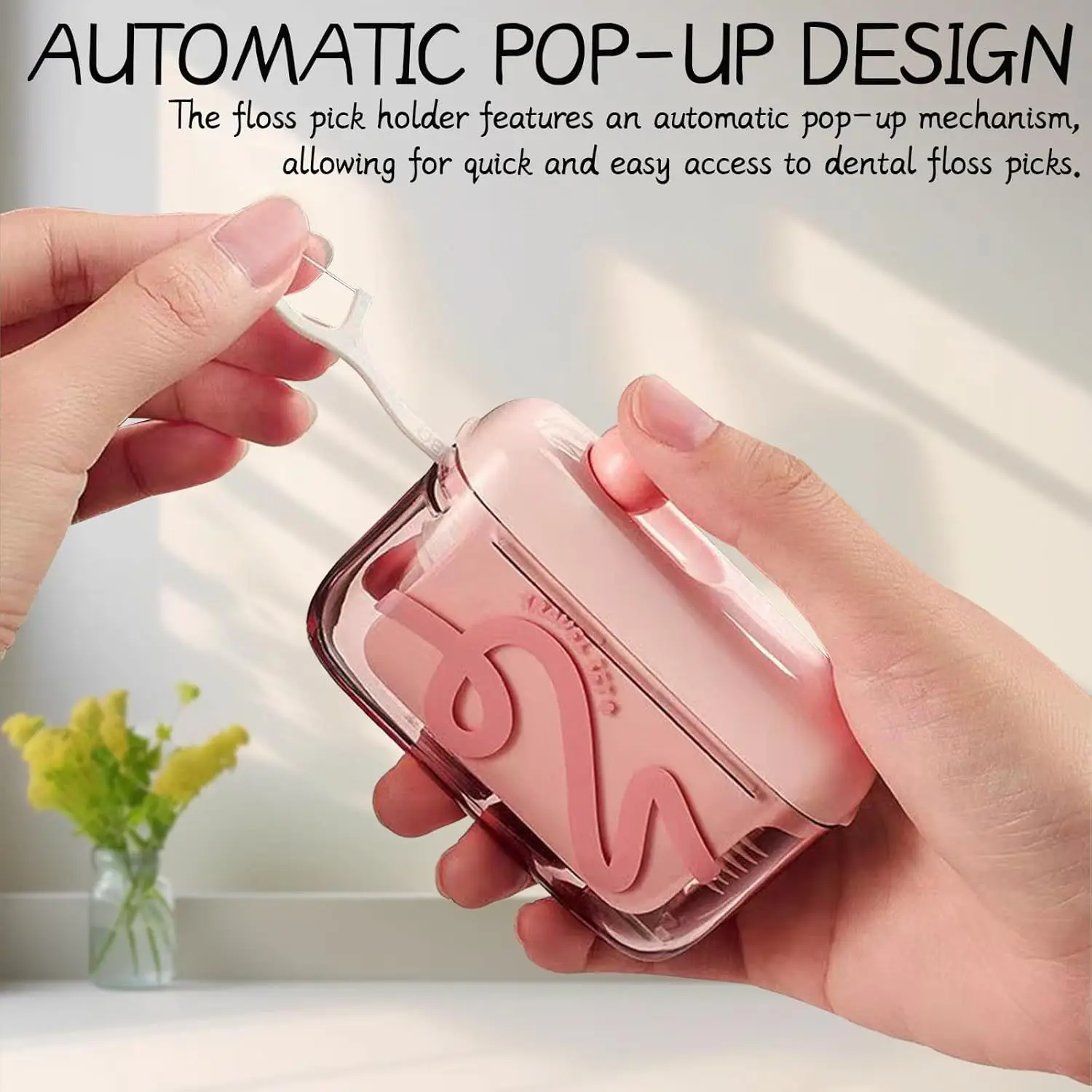 Automatic Pop-up Dental Floss Box Portable 50 Pcs Can Supplement Home Travel Oral Care Oral Care Dental Floss Floss Holder