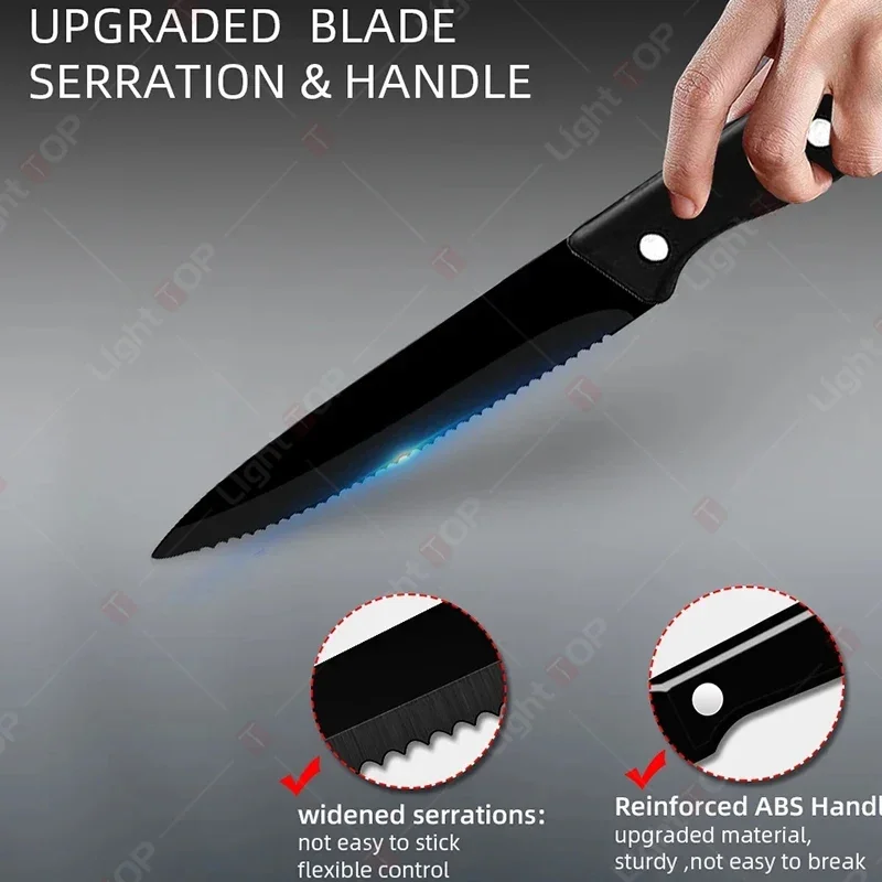 Stainless Steel Kitchen Chef Knife Set Sharp Serrated Steak Cleaver Restaurant Cutlery Dinner Knife Western-style Fruit Peeler