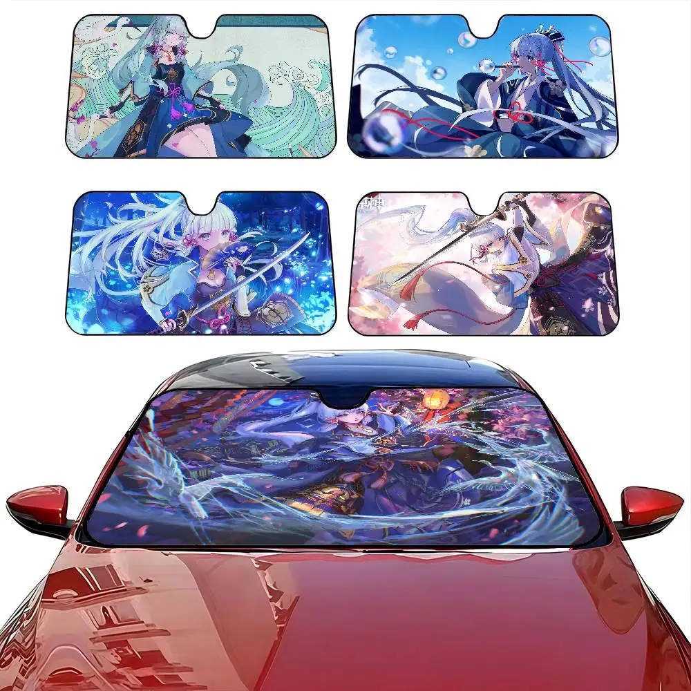 

K-Kamisato A-Ayaka автомобильный солнцезащитный козырек на лобовое стекло складной милый забавный солнцезащитный козырек от Vincent для автомобиля, грузовика, внедорожника, блоки