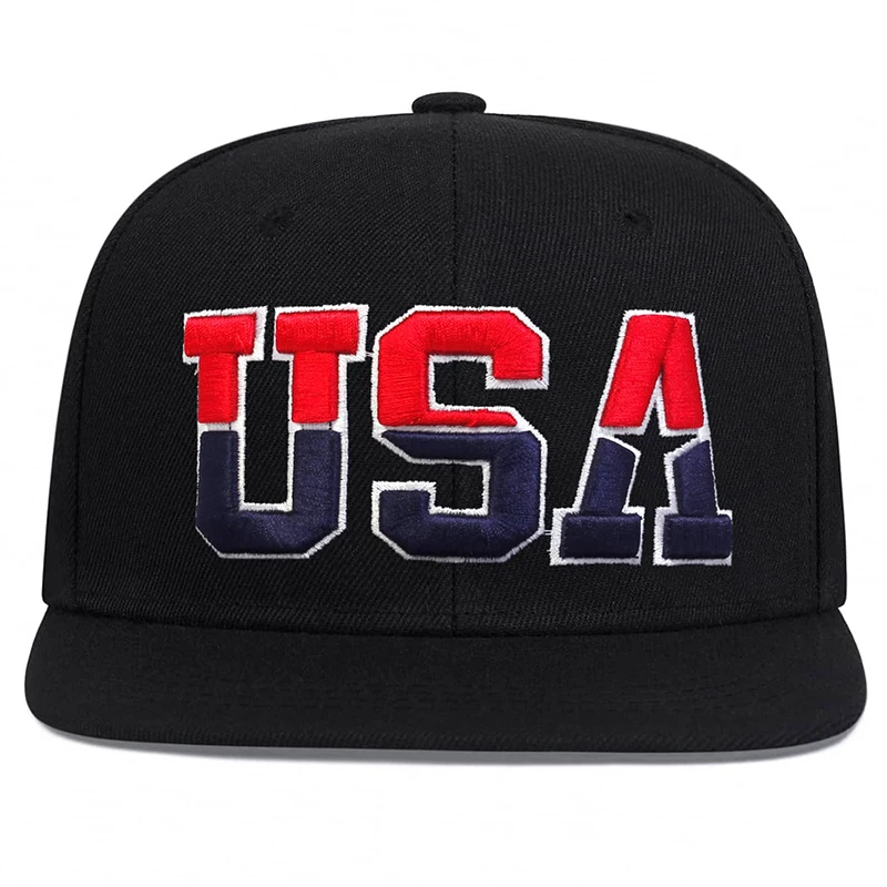 Unisex USA Letter Embroidery Hip-hop Hats Fashion Outdoor Adjustable Casual Baseball Caps Sunscreen Hat