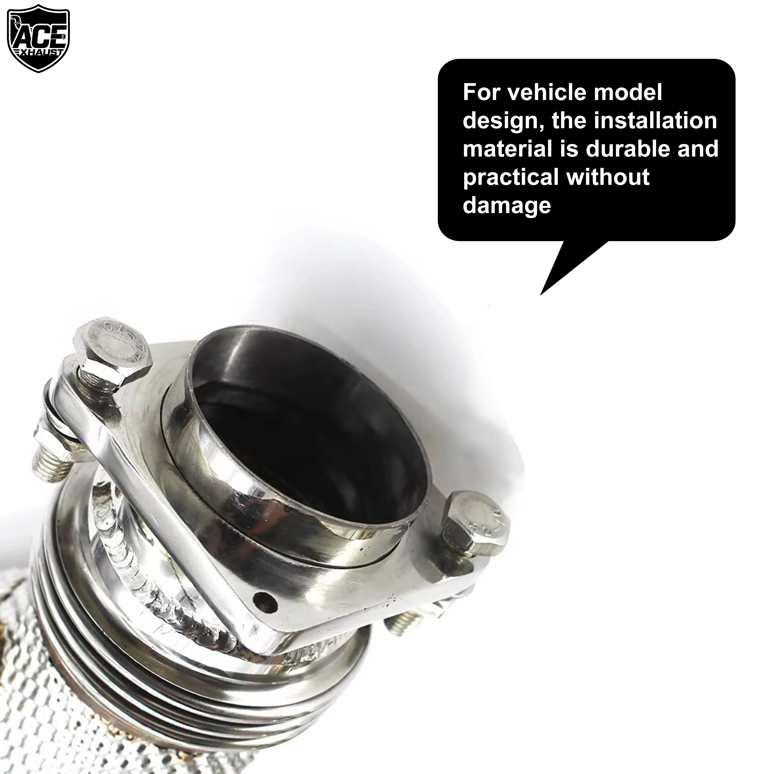 ACE Catless Downpipe für BMW F80 M3 F82 M4 F87 M2C Hochleistungs-Auspuffrohr aus SUS304 mit verlustfreier Installationskopfleitung – Detail 7