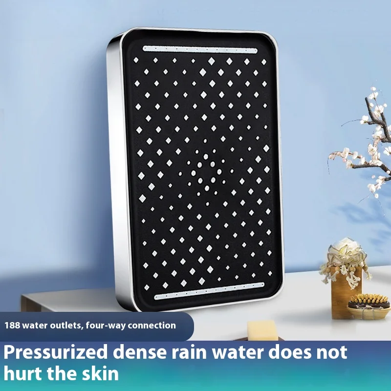 Pressurized showerhead, top spray, pressurized rain shower, household shower showerhead, shower set