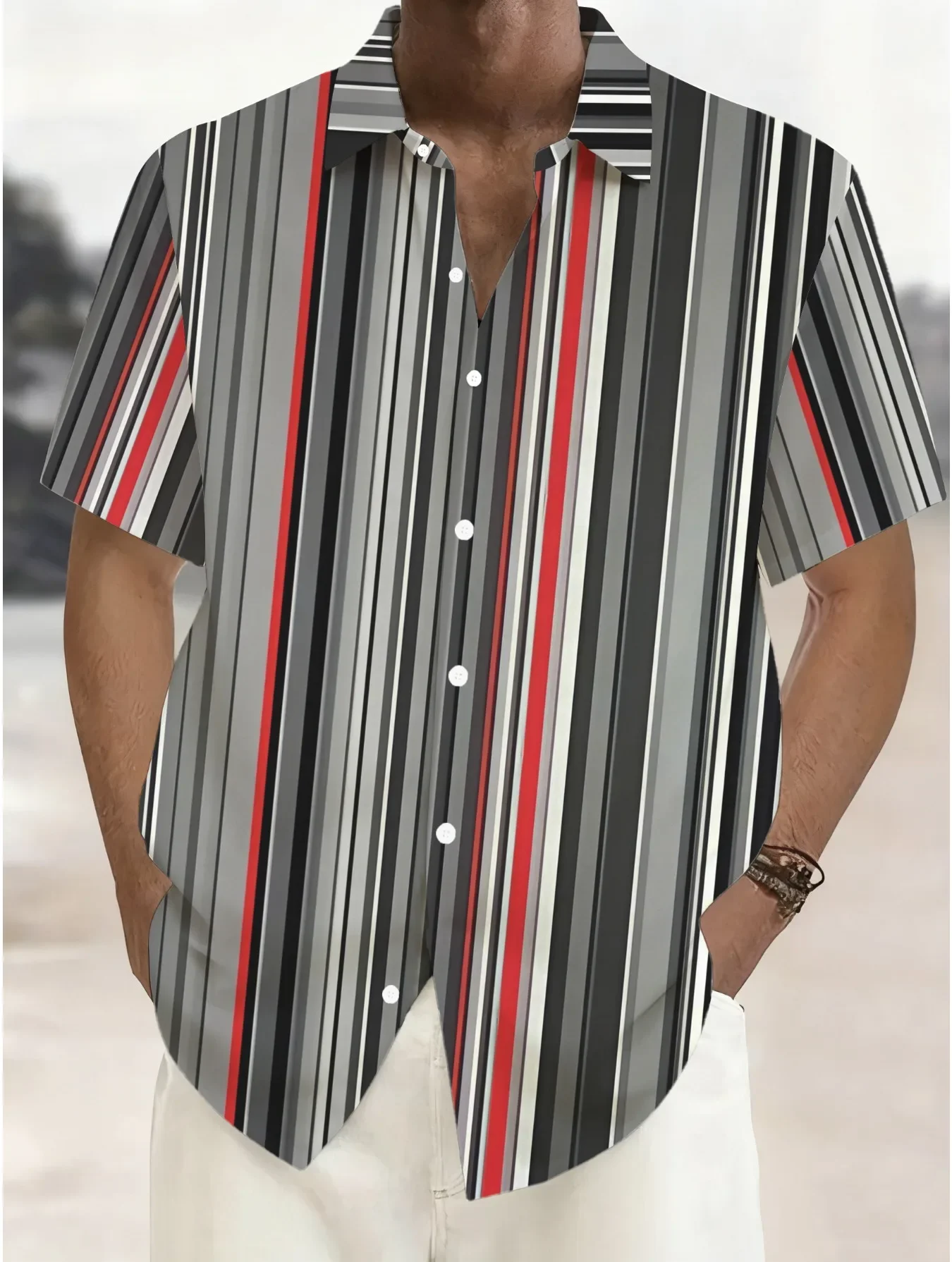 

High Street Urban Style Hawaiian Shirt For Men Summer Tropical Print Man Short Sleeve Casual Fashion Party Wear Tops