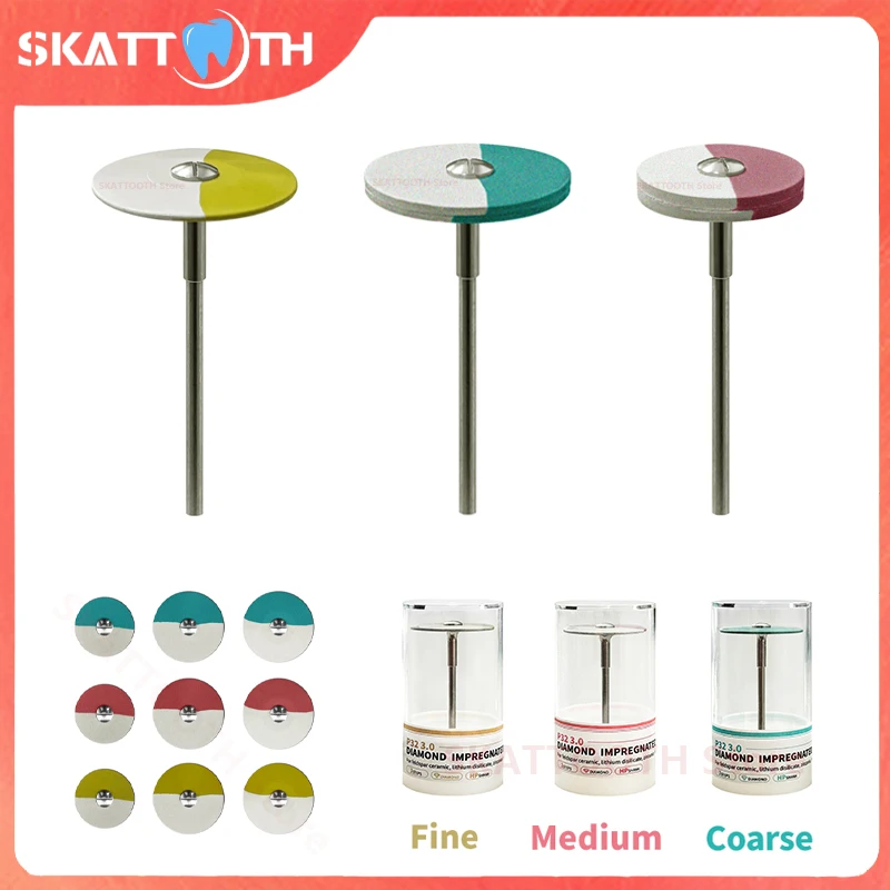 

New Dental Rubber Diamond Polishing Wheel Disc Polisher For Porcelain Zirconia Restorations Polish 9 Types Dentistry Lab Tools