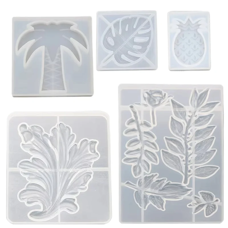 

5PCS Turtle Leaves Trees pattern European leaf Rose Flower Silicone mold DIY Fondant Chocolate Candy Plaster Sugarcraft Mould