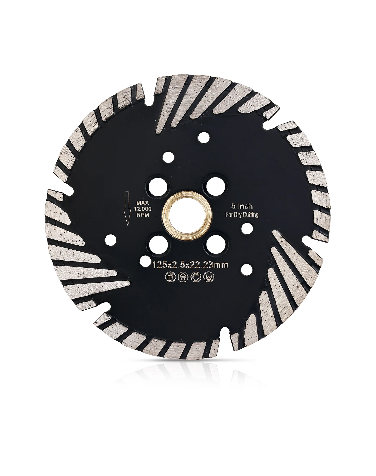 DC-CSBTB05 diamond 5 inch 125mm diamond dry cutting blade for stone.