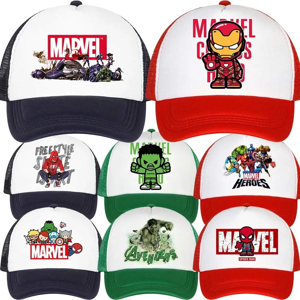 Marvels Cap Hat Boy Men Headdress Travel Leisure Sunshade Snapback Knitted Iron Spiderman Hat Hip Pop Baseball Cap Chrismas Gift